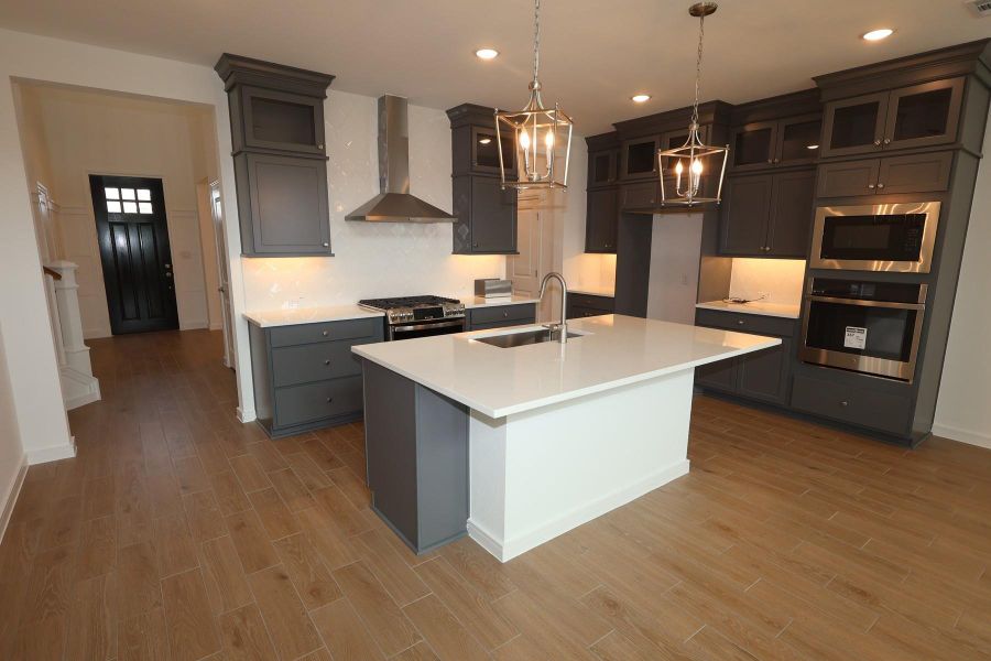 Gourmet island kitchen
