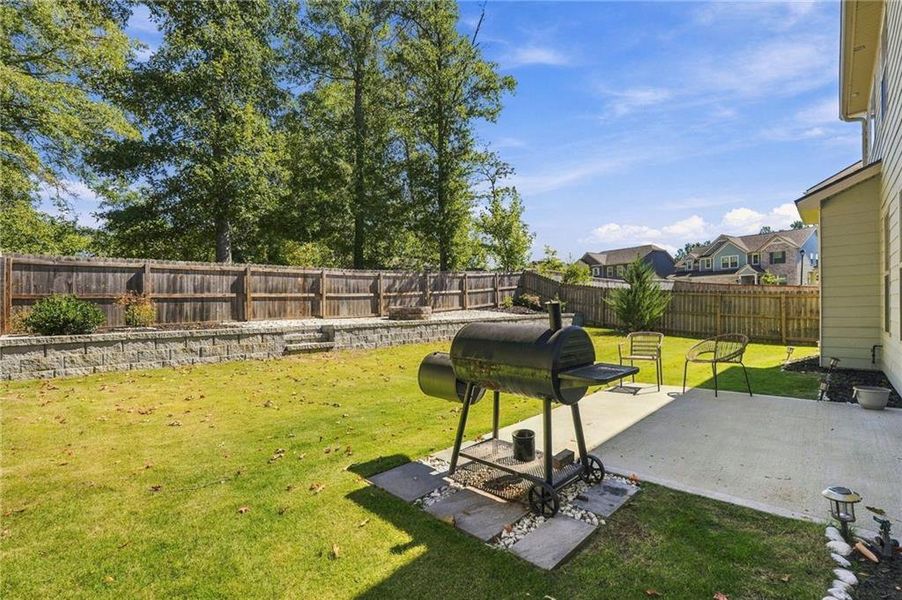 Exterior details and patio area of a home in Dixon Farm, Fayetteville (Image 31). Exterior details and patio area of a home in Dixon Farm, Fayetteville (Image 31).