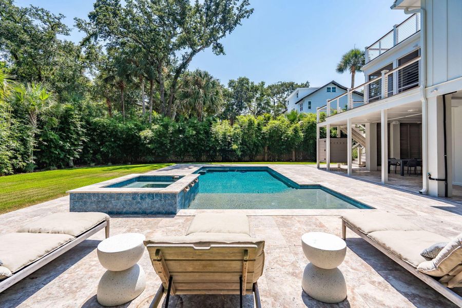 Exterior details and patio area of a home in , Isle Of Palms (Image 36).