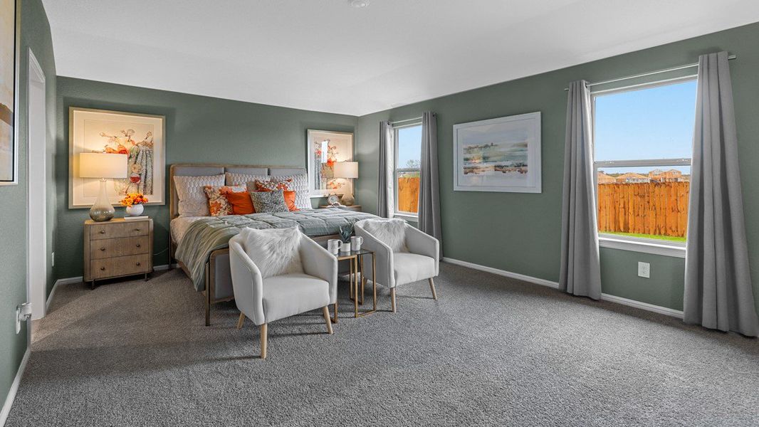 Furnished interior view inside a new home in Lonestar at Liberty Trails, Fort Worth (Image 19). Furnished interior view inside a new home in Lonestar at Liberty Trails, Fort Worth (Image 19).