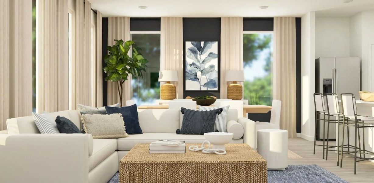 Furnished interior view inside a new home in Lago Mar, Texas City (Image 10).