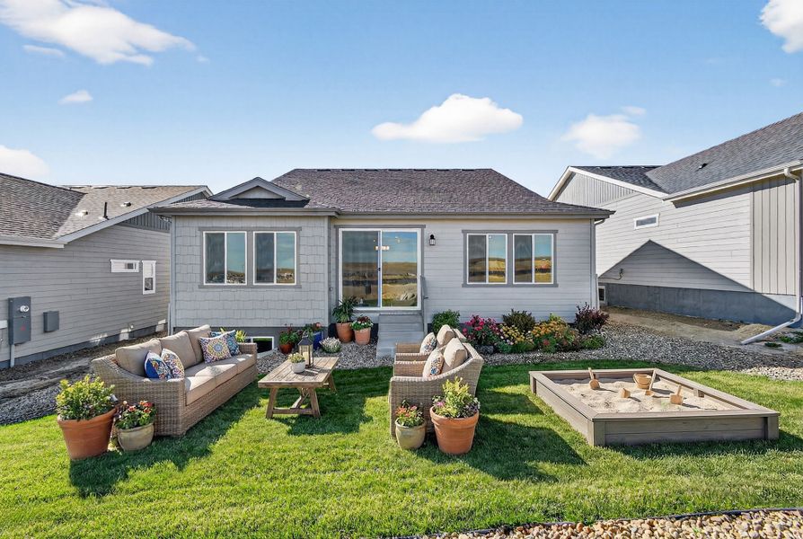 Exterior details and patio area of a home in Trailstone, Arvada (Image 2). Exterior details and patio area of a home in Trailstone, Arvada (Image 2).