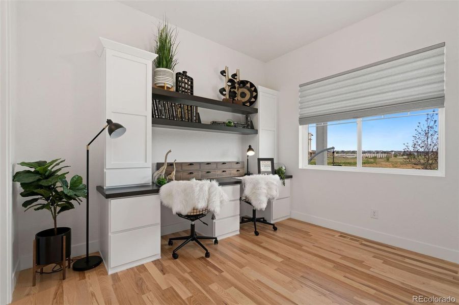 Main Floor Office with Custom Builtins