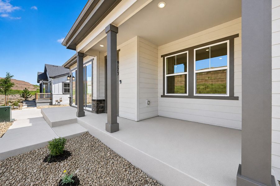 Exterior details and patio area of a home in Trailstone, Arvada (Image 3).