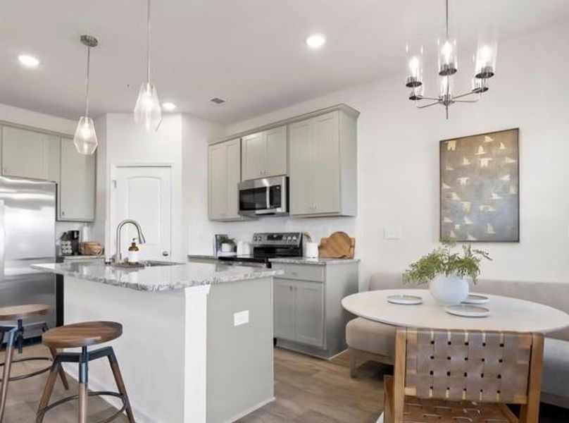 Furnished interior view inside a new home in The Enclave Townhomes, Hampton (Image 11).