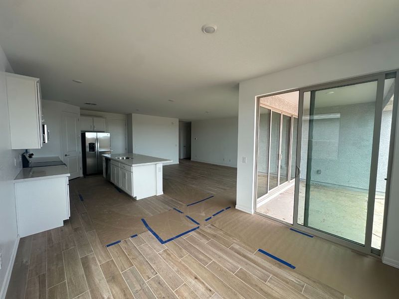 Dining nook to kitchen and great room