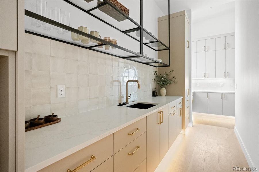 Furnished interior view inside a new home in Signature at Crystal Valley, Castle Rock (Image 27).