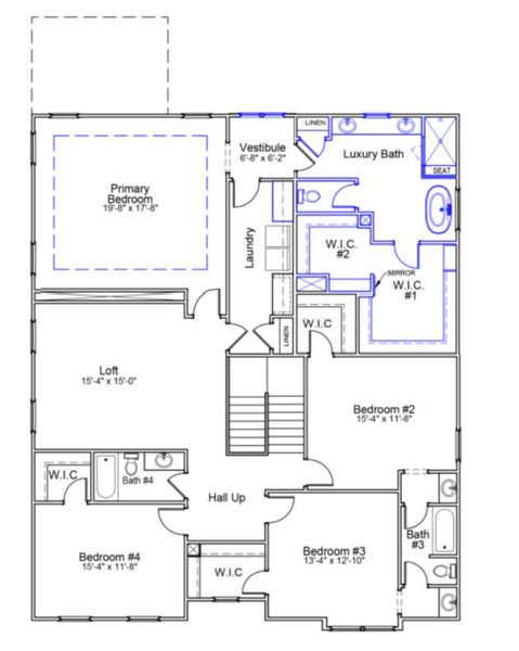 2D floor plan layout of this home in Lochton, Summerville, SC (Image 4).