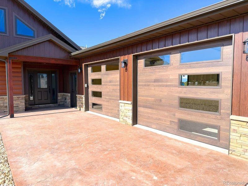 Front entry & garage