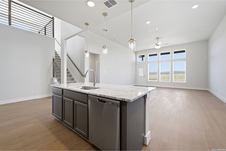 Furnished interior view inside a new home in The Woodlands at Medina Hills, Mico (Image 5).