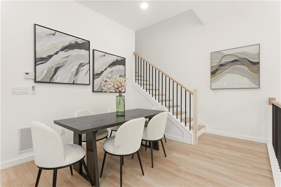 Furnished interior view inside a new home in , Atlanta (Image 15). Furnished interior view inside a new home in , Atlanta (Image 15).
