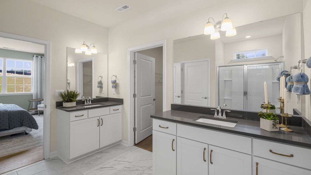 Representative furnished interior of a home built from the Dover by D.R. Horton in The Villas at Collinswood, Aberdeen (Image 16).