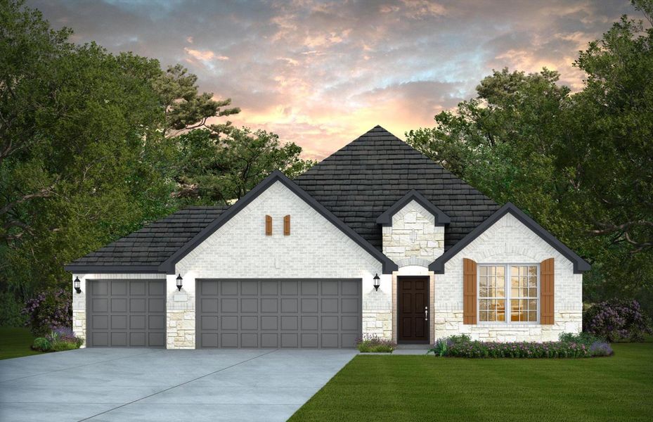 Representative exterior photo of a completed home built from the Sheldon - 3-Car Garage by Pulte Homes in Davis Ranch, San Antonio, TX (Image 13). Representative exterior photo of a completed home built from the Sheldon - 3-Car Garage by Pulte Homes in Davis Ranch, San Antonio, TX (Image 13).