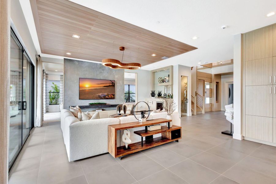 Furnished interior view inside a new home in Apex at Avenir, Palm Beach Gardens (Image 39).