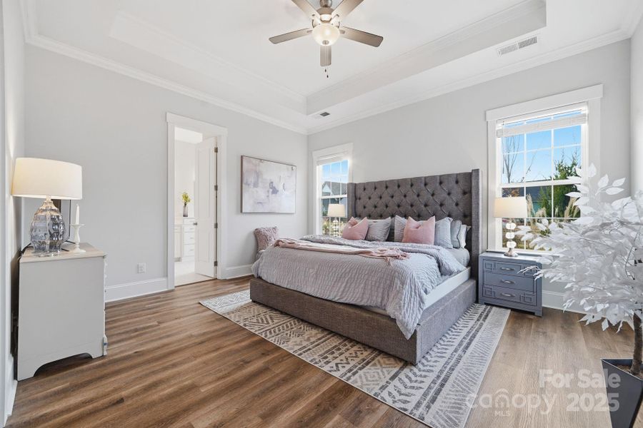 Primary bedroom with en-suite bath