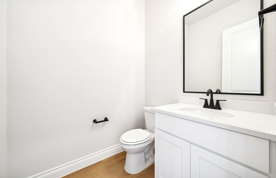 Furnished interior view inside a new home in Bridgeland 60′, Cypress (Image 12).