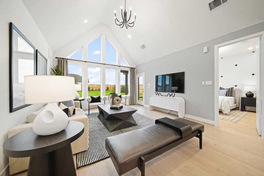 Furnished interior view inside a new home in Meridiana 40', 65', Iowa Colony (Image 12).