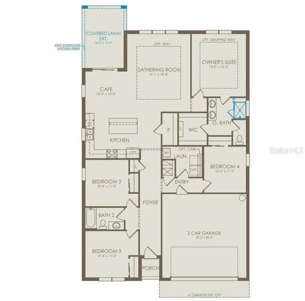 2D floor plan layout of this home in The Landings at Live Oak Lake, St. Cloud, FL (Image 4). 2D floor plan layout of this home in The Landings at Live Oak Lake, St. Cloud, FL (Image 4).