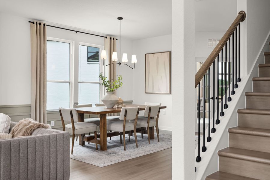 Representative furnished interior of a home built from the Mesilla by Pulte Homes in Woodside, Georgetown (Image 6).