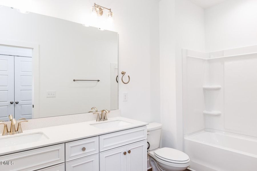 Secondary bath with double vanity