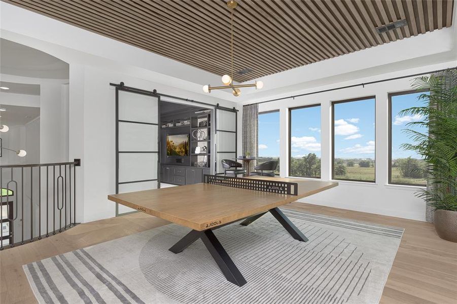 Furnished interior view inside a new home in The Tribute 50', The Colony (Image 8).