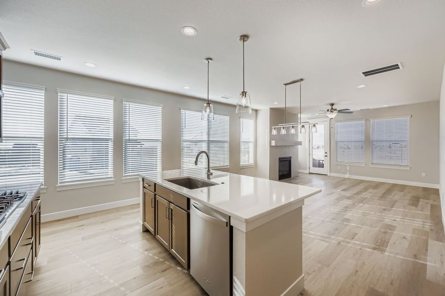 Plan C305 Representative Photo of the Living Room/Kitchen