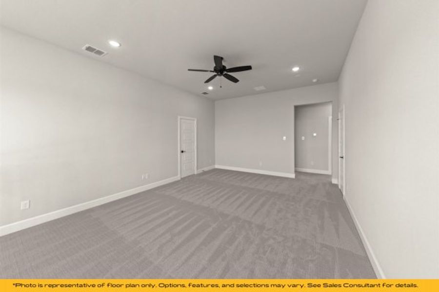 Representative unfurnished interior of a home built from the The Rio by Stonefield Homes in The Highlands, Rockwall (Image 37).