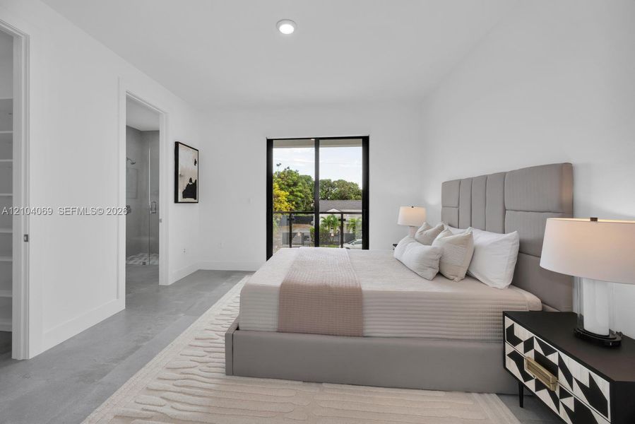 Furnished interior view inside a new home in , Miami (Image 9).