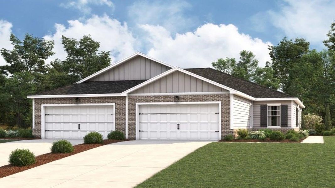 Front exterior of a new home in Cambridge Cove, Chickamauga, GA, highlighting curb appeal (Image 21).