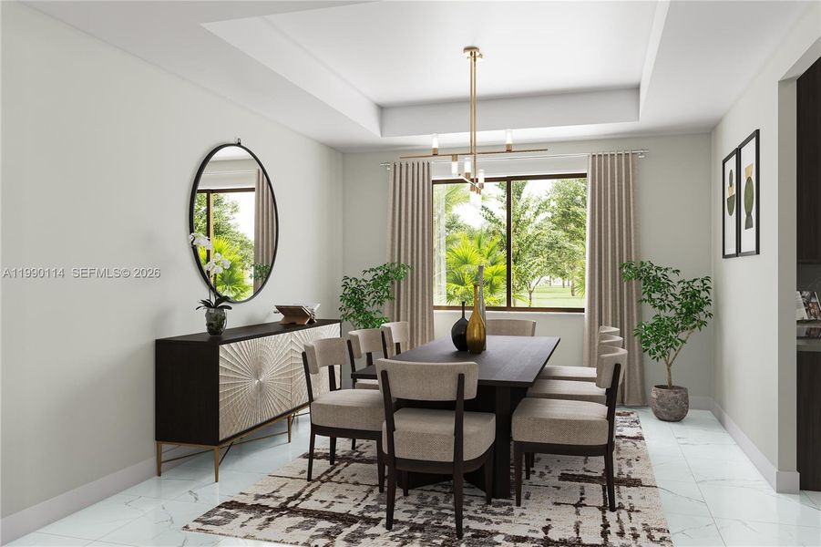 Furnished interior view inside a new home in Greenview at Presidential, Miami (Image 4). Furnished interior view inside a new home in Greenview at Presidential, Miami (Image 4).