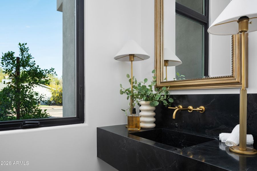 Downstairs powder room