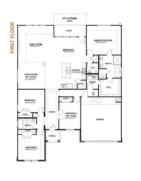 2D floor plan layout of this home in Ashland, Angleton, TX (Image 5).