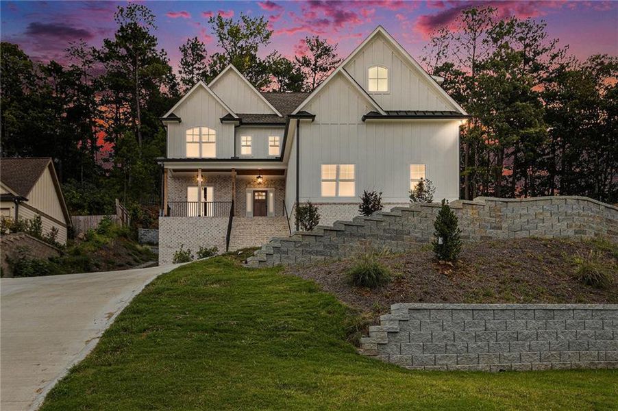 Front exterior of a new home in , White, GA, highlighting curb appeal (Image 36).