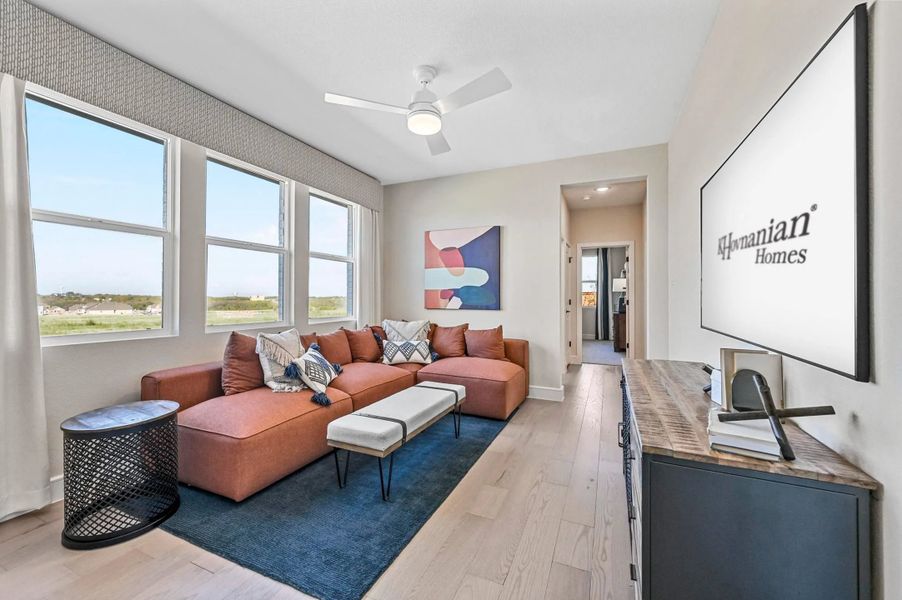 Activity room with gorgeous flooring