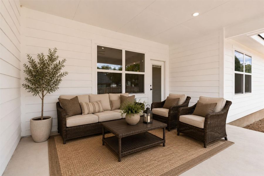 Patio virtually staged