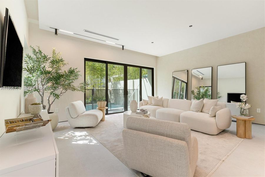 Furnished interior view inside a new home in , Miami (Image 15). Furnished interior view inside a new home in , Miami (Image 15).