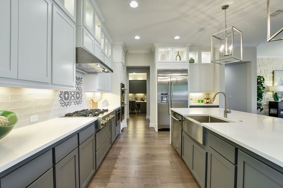 Representative furnished interior of a home built from the Madera II by Giddens Homes in Scofield Farms Estates, Georgetown (Image 136).