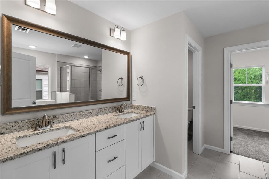 Primary Bathroom | 5085 Anna Creek Way by Ivey Homes