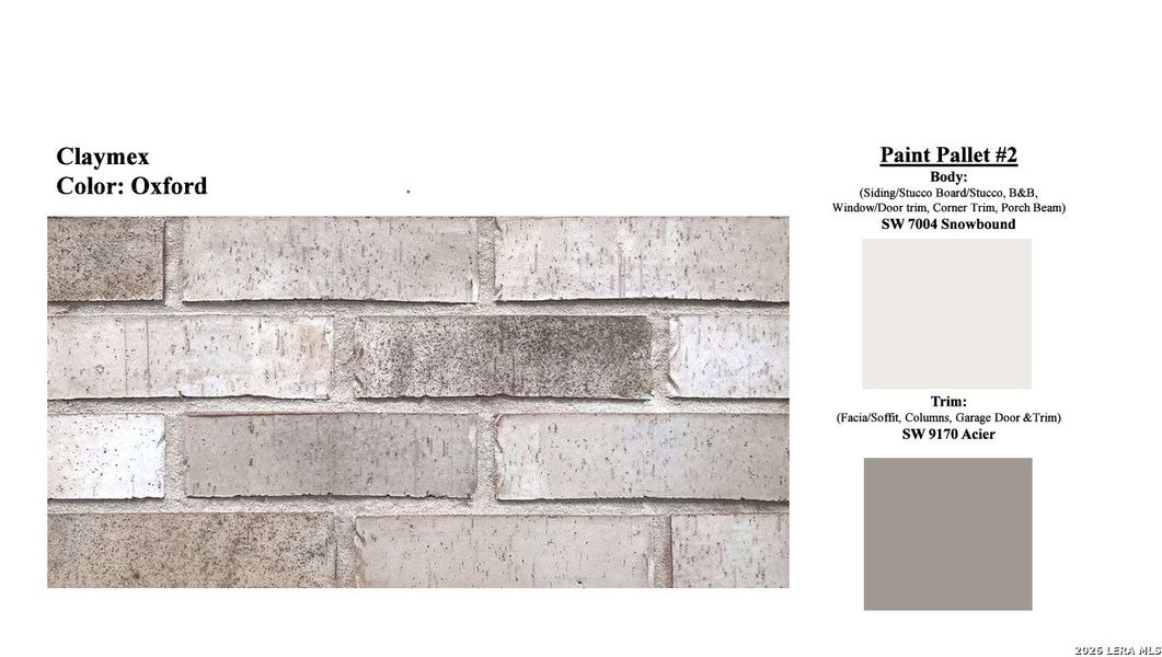 Sample of building materials used in homes in The Parklands, Schertz (Image 4).