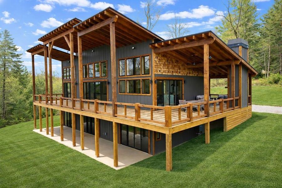 Exterior details and patio area of a home in , Blue Ridge (Image 23). Exterior details and patio area of a home in , Blue Ridge (Image 23).