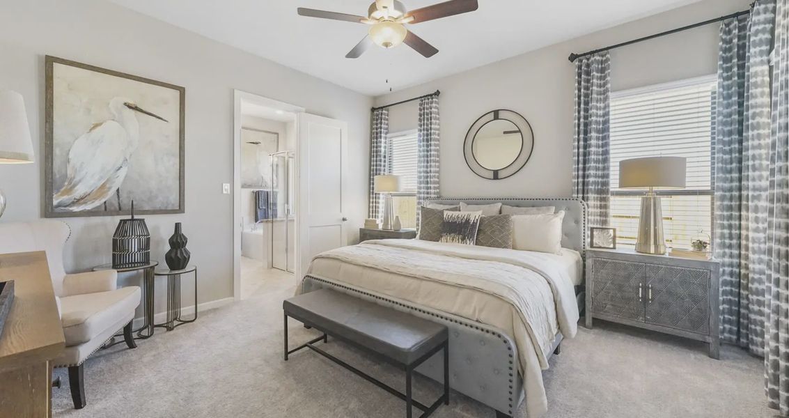 Representative furnished interior of a home built from the Medina by Chesmar Homes in Jordan Ranch 55's, Fulshear (Image 8).