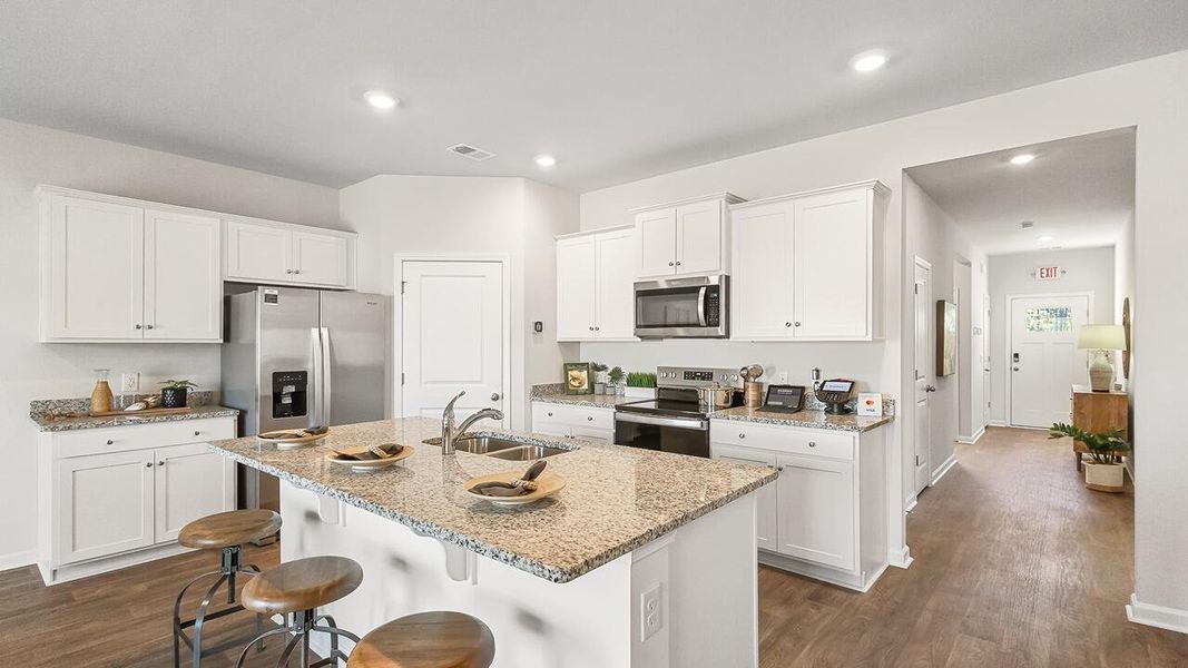 Furnished interior view inside a new home in Center Pointe, Santee (Image 3). Furnished interior view inside a new home in Center Pointe, Santee (Image 3).