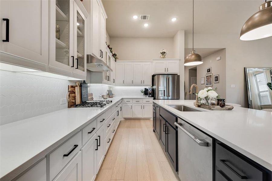 Furnished interior view inside a new home in Karis - Village Series, Crowley (Image 11). Furnished interior view inside a new home in Karis - Village Series, Crowley (Image 11).