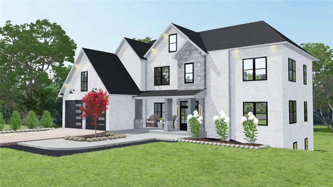 Front exterior of a new home in , Buford, GA, highlighting curb appeal (Image 4).