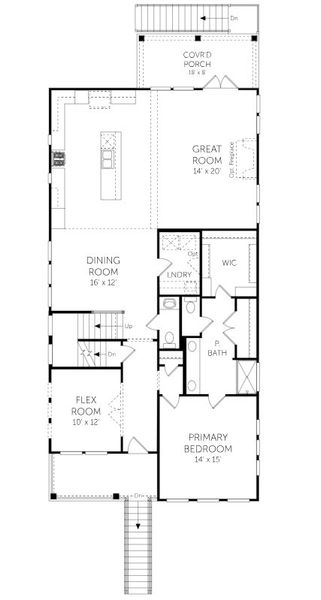 2D floor plan layout for the Avondale III - Single Family Homes by Dream Finders Homes in Kings River Preserve, Hollywood, SC (Image 6).
