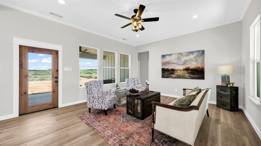 Furnished interior view inside a new home in Parallel Pastures, Poolville (Image 19).
