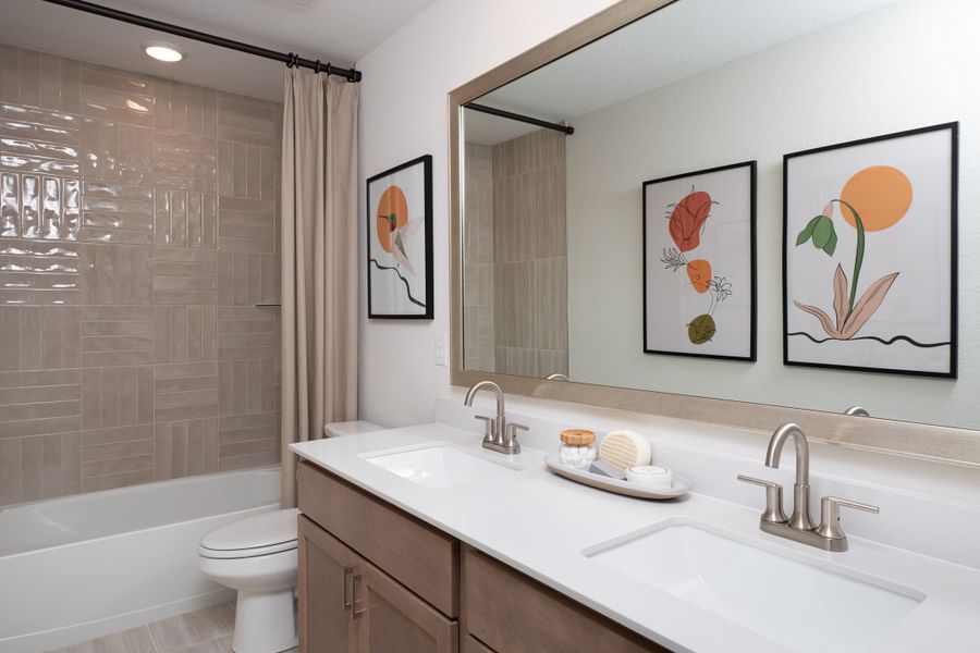 Representative furnished interior of a home built from the Sorrel by Tri Pointe Homes in Painted Tree, McKinney (Image 15).