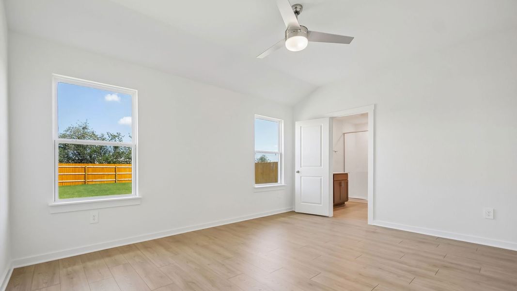 Spacious, unfurnished interior of a new home in Trails at Wildhorse, Austin (Image 37).