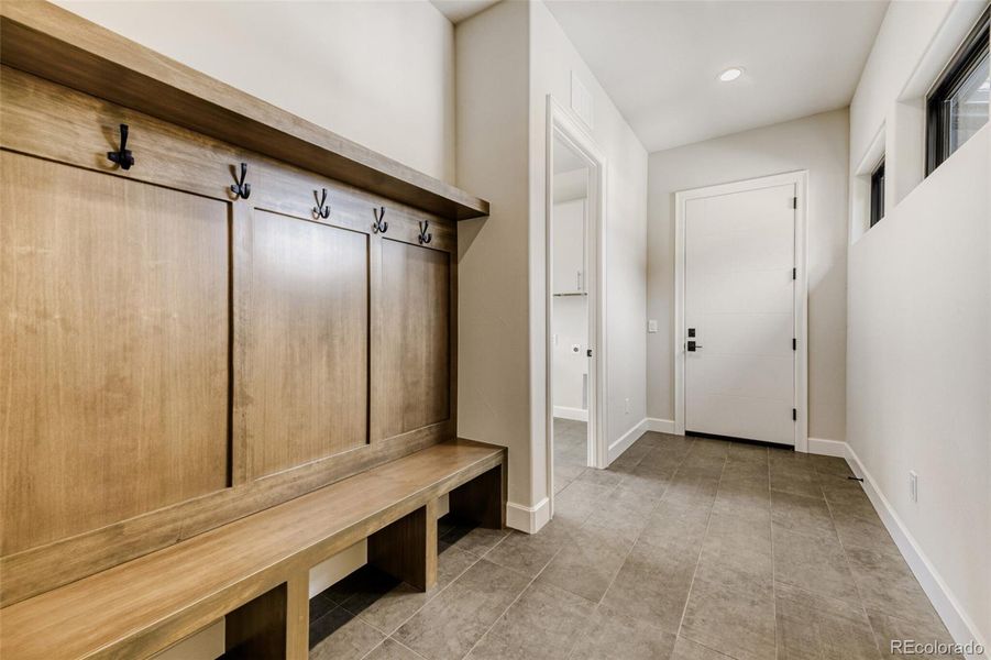 Landing area off garage