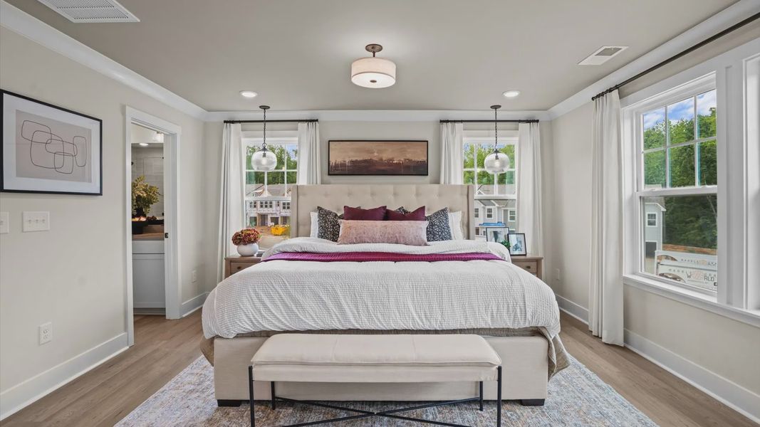 Furnished interior view inside a new home in North First Street Townes, Mebane (Image 18).